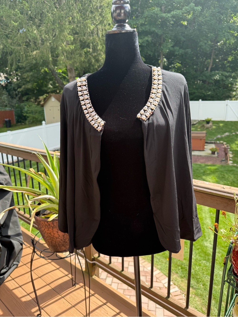 Embellished Black Evening Bolero size 30/32
